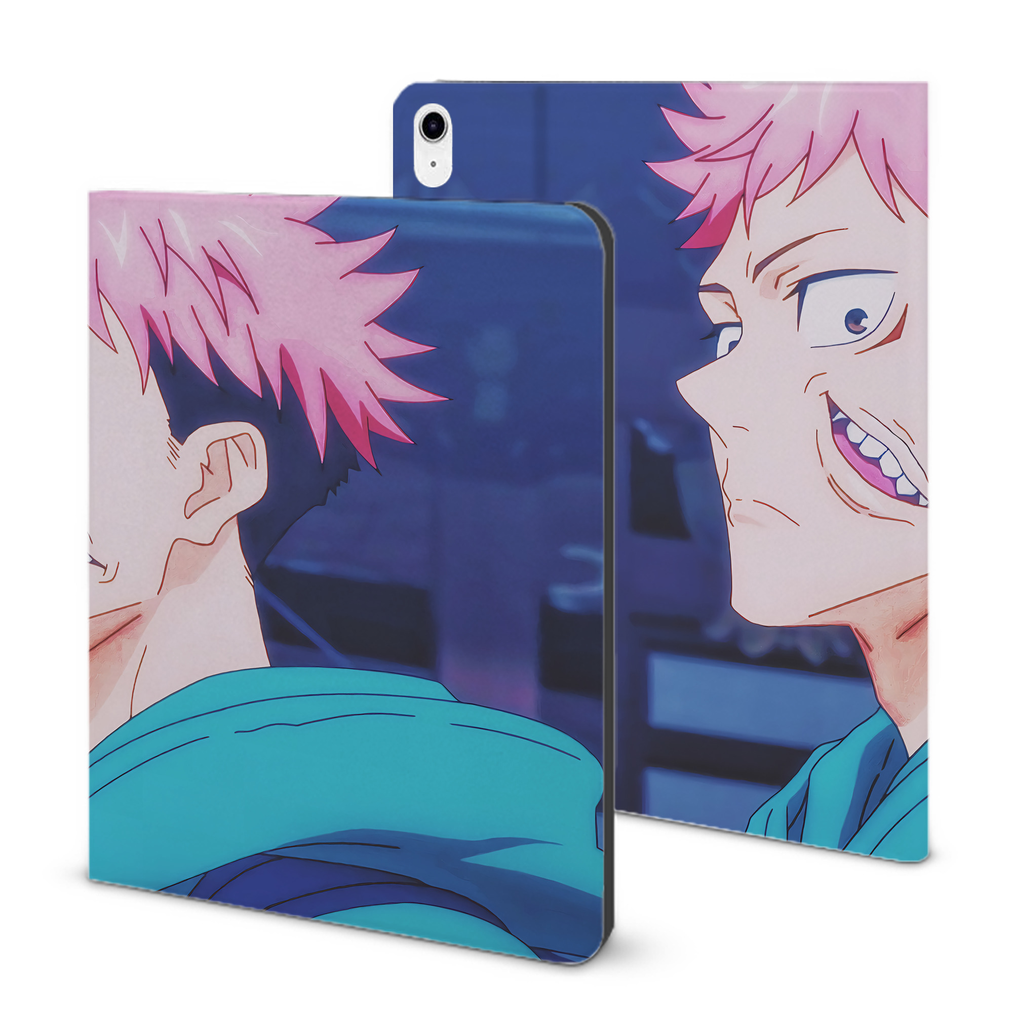 （画像用） 呪術廻戦 Jujutsu Kaisen IPad ケース ブック型 PUレザー TPU 耐衝撃 軽量 薄型 ペン収納なし 全面保護 IPad 各モデル対応